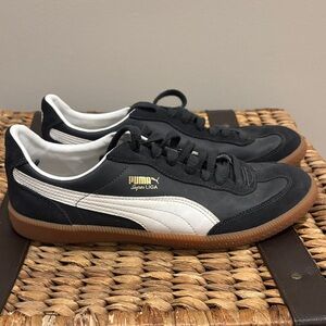 Puma Super Liga Black White Gum Low-Top Sneakers